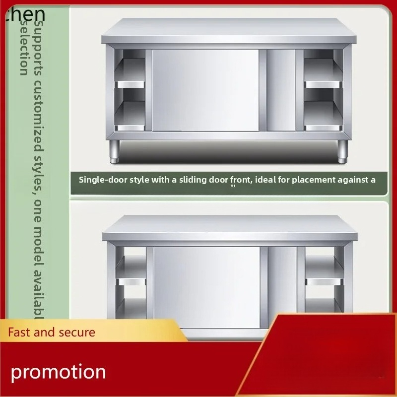 キッチンステンレス鋼製ワークトップ、スライドドア付きまな板収 - Commercial Kitchen Worktops のレビューと価格