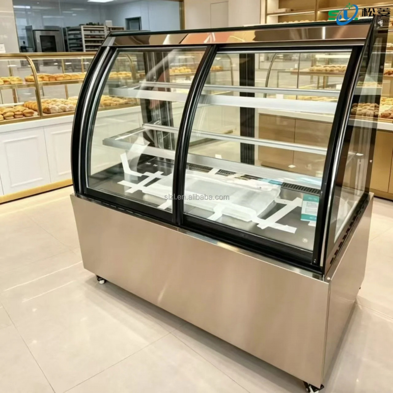 カスタムステンレス製ケーキショーケース冷却ペストリーディスプ - Commercial Chest Freezer のレビューと価格