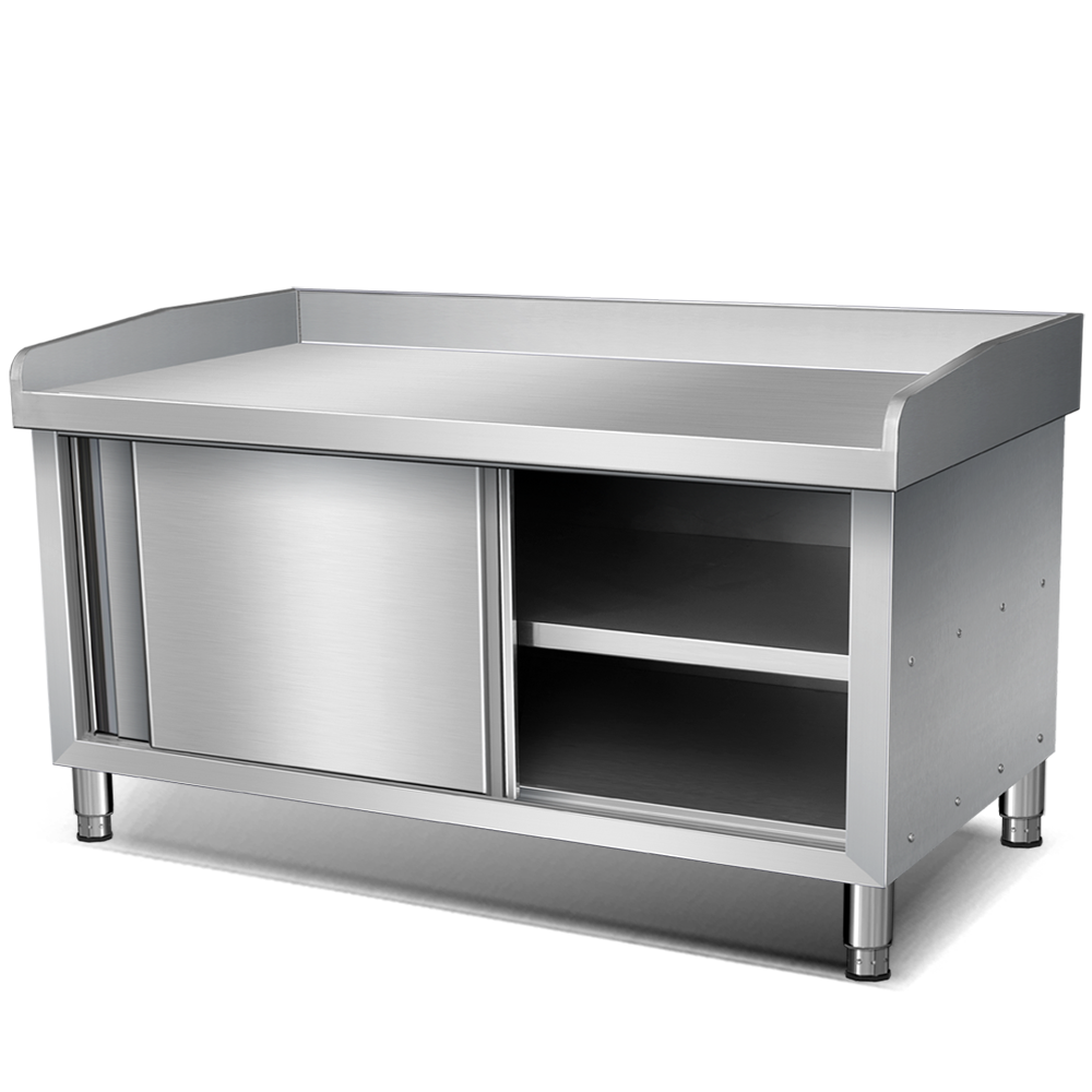 業務用厨房ステンレス製作業台スライドドアコンソール収納キャビ - Commercial Kitchen Worktops のレビューと価格