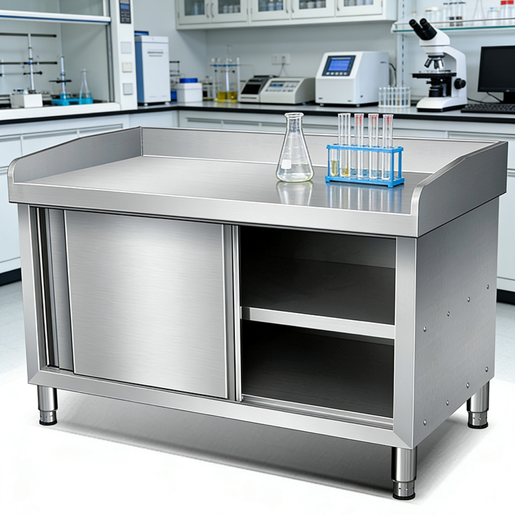 業務用厨房ステンレス製作業台スライドドアコンソール収納キャビ - Commercial Kitchen Worktops のレビューと価格